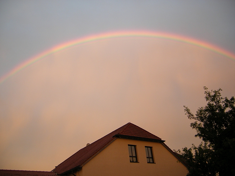 Regenbogen im Abendrot