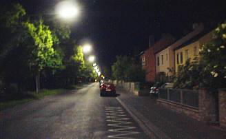 Sanderrothstraße bei Nacht